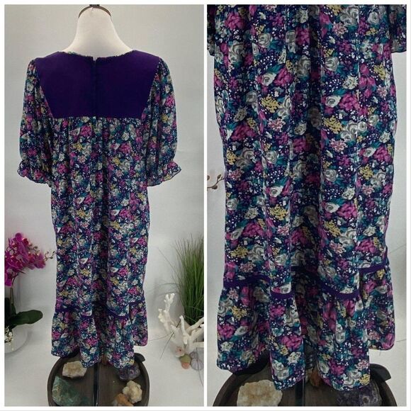 Vintage Hawaiian Muumuu 80's Liberty House Natural - Picture 8 of 9